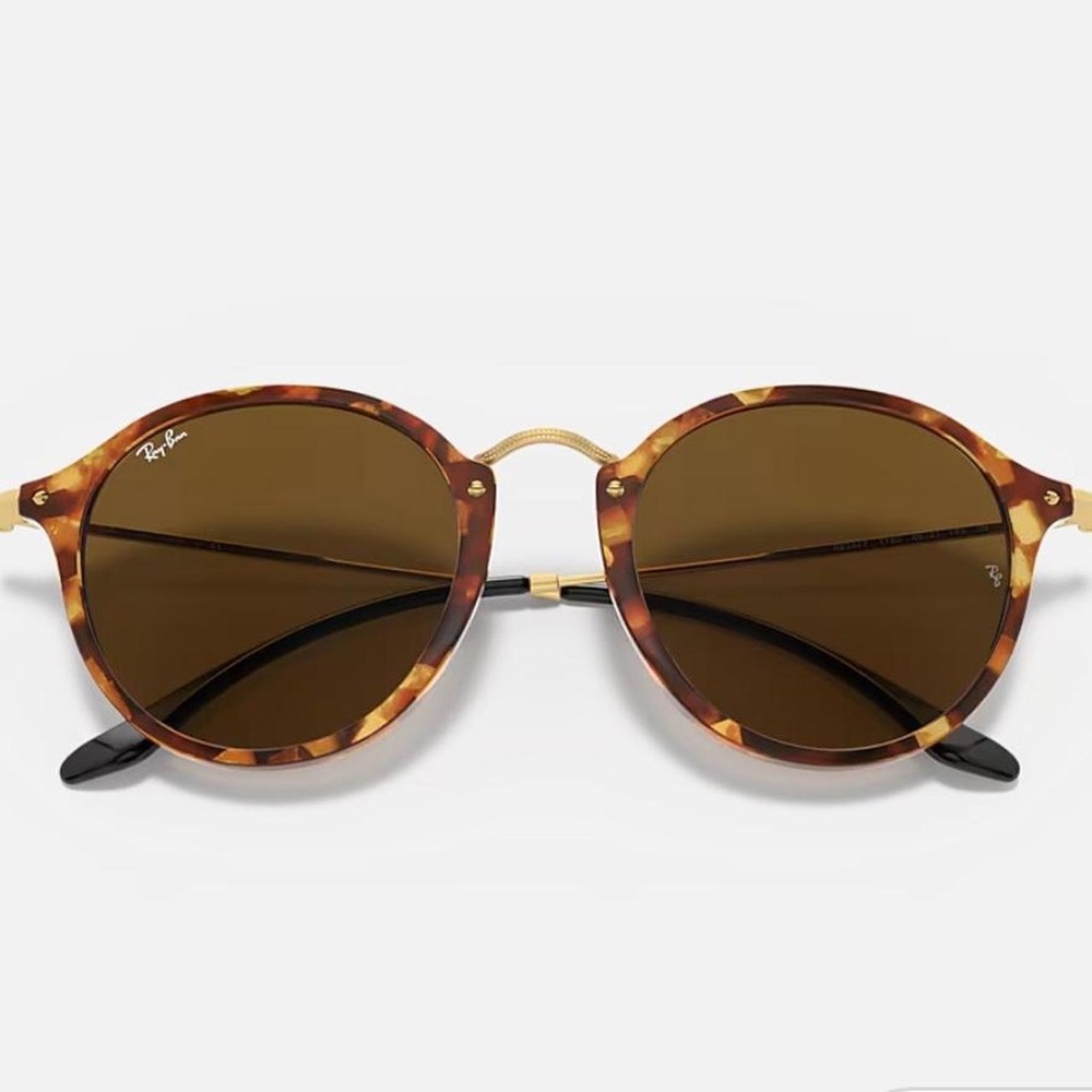 Ray-Ban Tortoise Brown Round Sunglasses - Picture 2 of 10